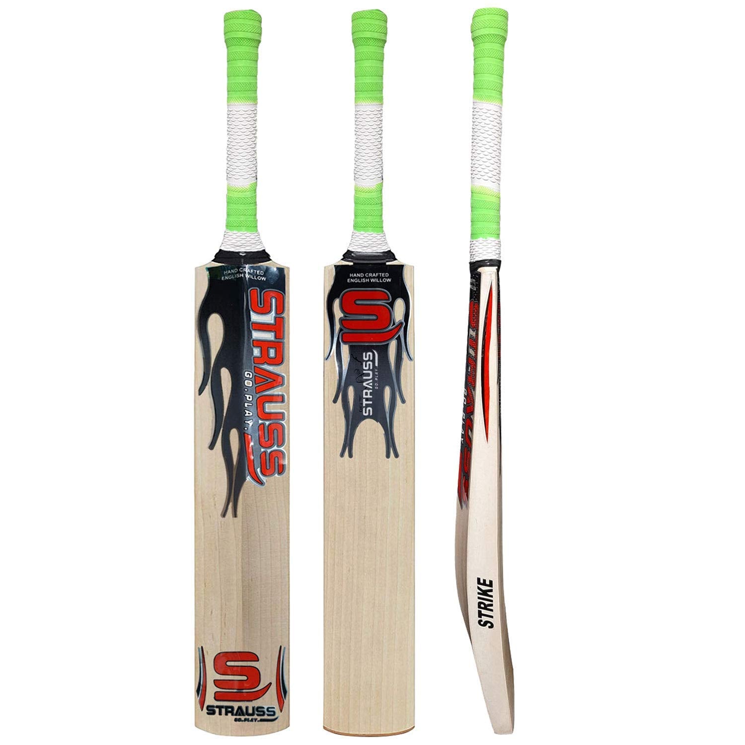 Strauss Strike Premium English Willow Cricket Bat, (Short Handle)
