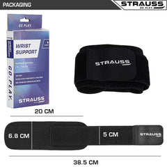 Strauss Wrist Support, Single (Free Size, Black)