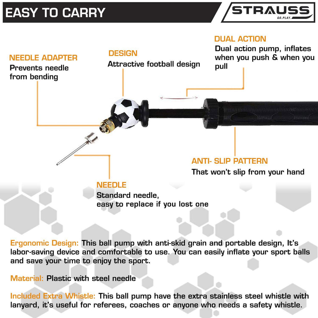 Strauss Ball Pump Double Action – StraussSport