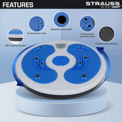 Strauss Tummy Twister and Foam Jump Rope (Blue/Black)
