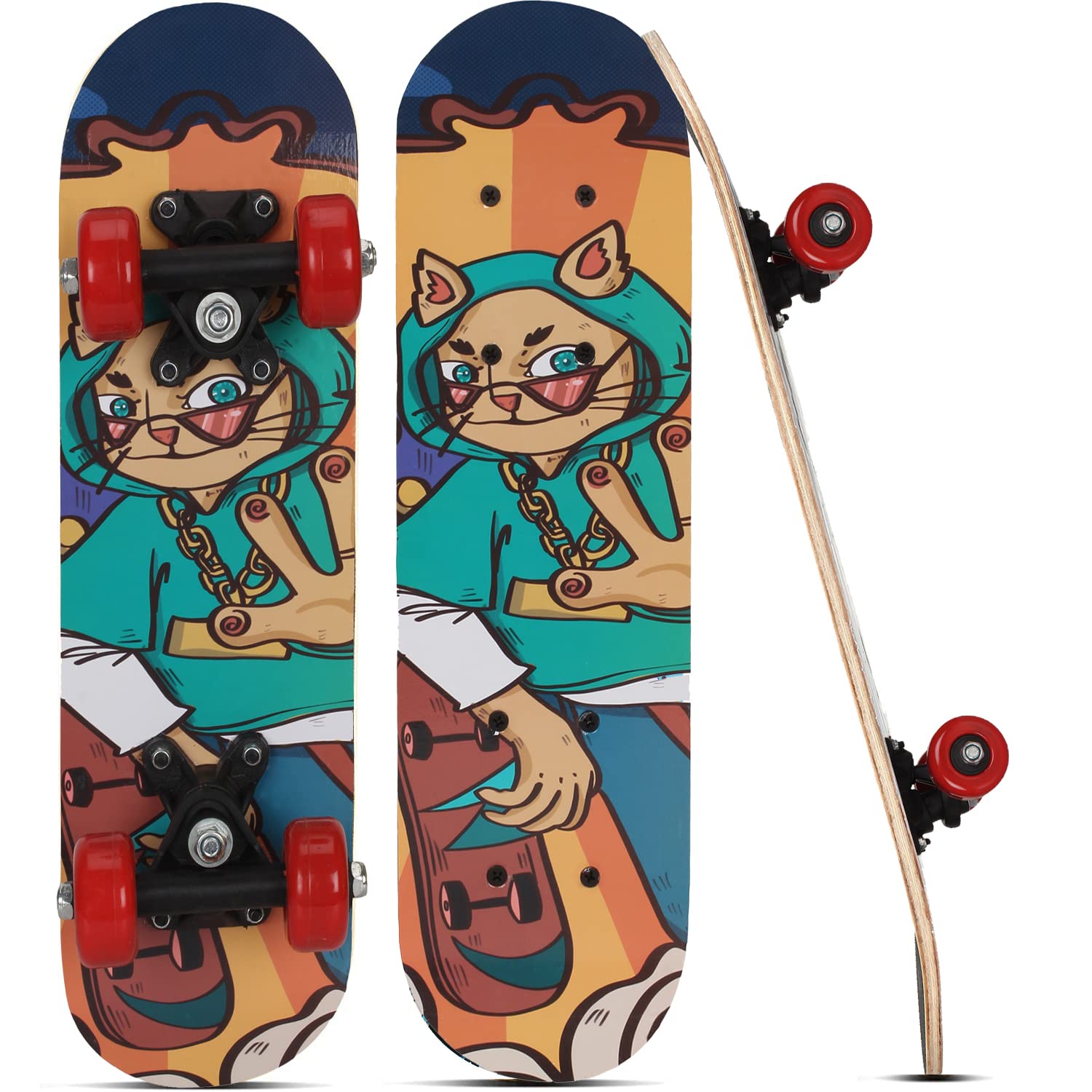 Strauss Kids Cat Girl Skateboard