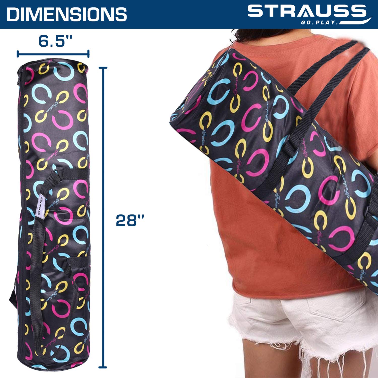 STRAUSS Yoga Mat Bag (Full Zip), Floral