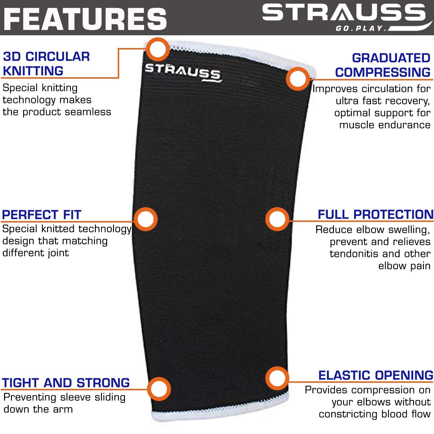 Strauss Elbow Support, Free Size