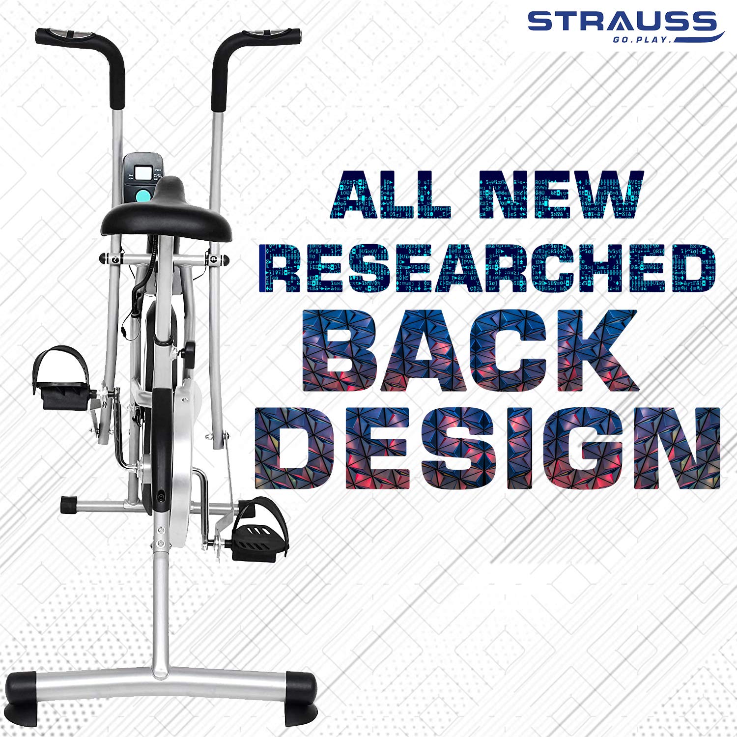 Strauss Exercise Air Bike With LCD Display