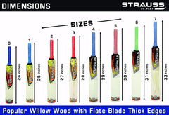 Strauss Cricket Kit, Size- 6 (Popular Willow bat+3 Stumps+Holder+1 Ball+Carry Bag)
