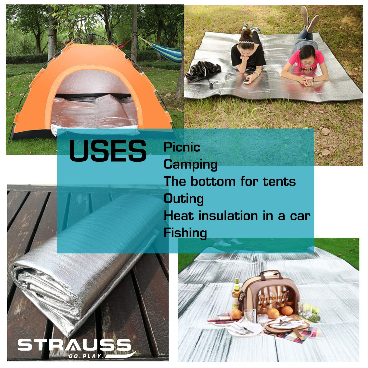 Strauss Camping Tent Mat (6 Person)