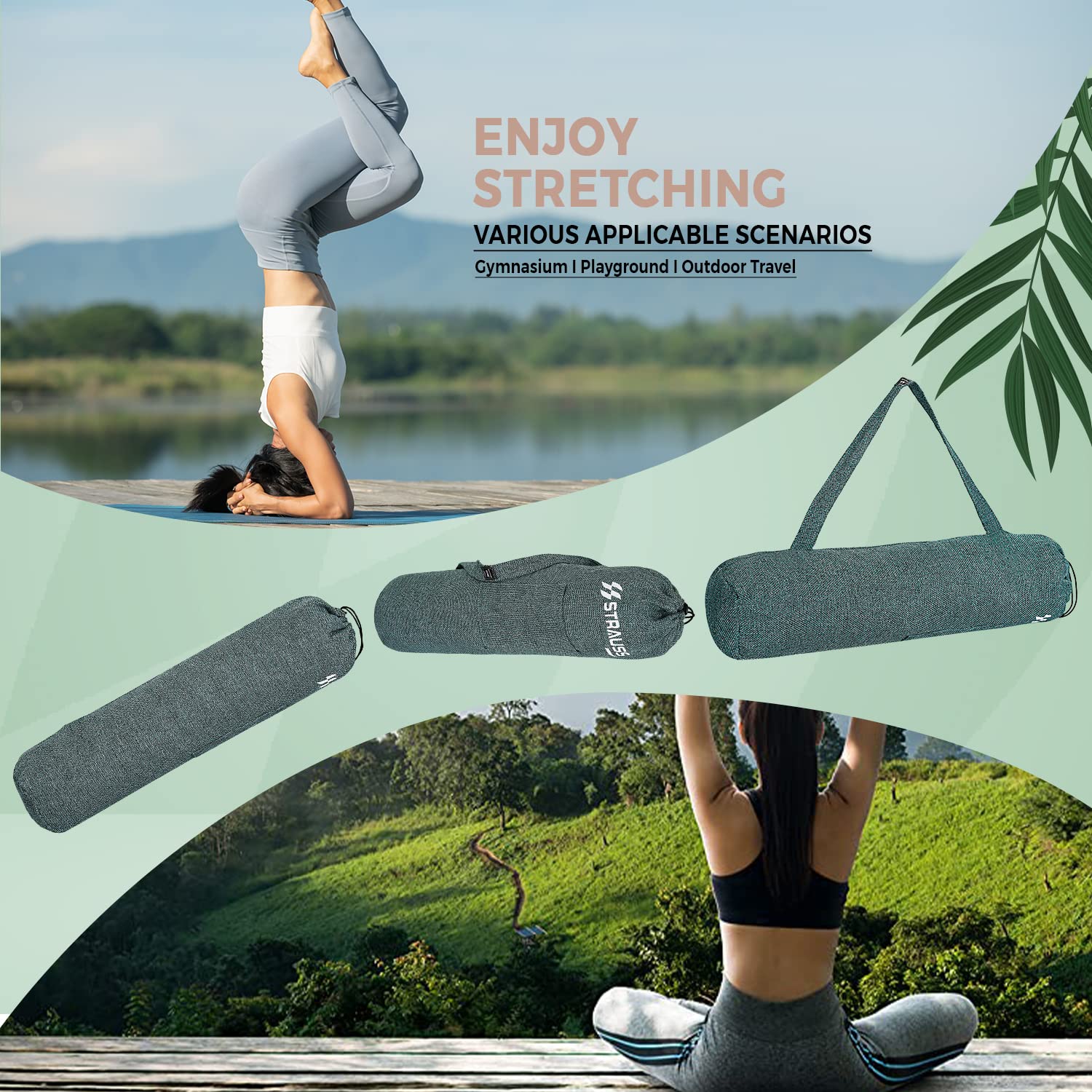 Yoga Mat Strap Stretch Adjustable Yoga Mat Carrier Shoulder Strap Yoga  Be。。t