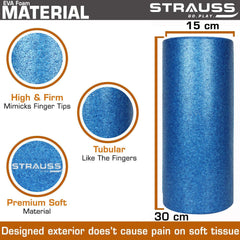 Strauss High Density Foam Roller, 30cm, (Black)
